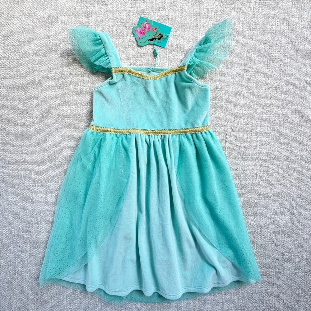 NWT Posh Peanut x Disney Jasmine Velour Dress 7/8